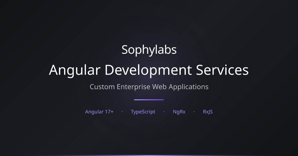 Angular Development Services | Custom Enterprise Web Apps | Sophylabs ...